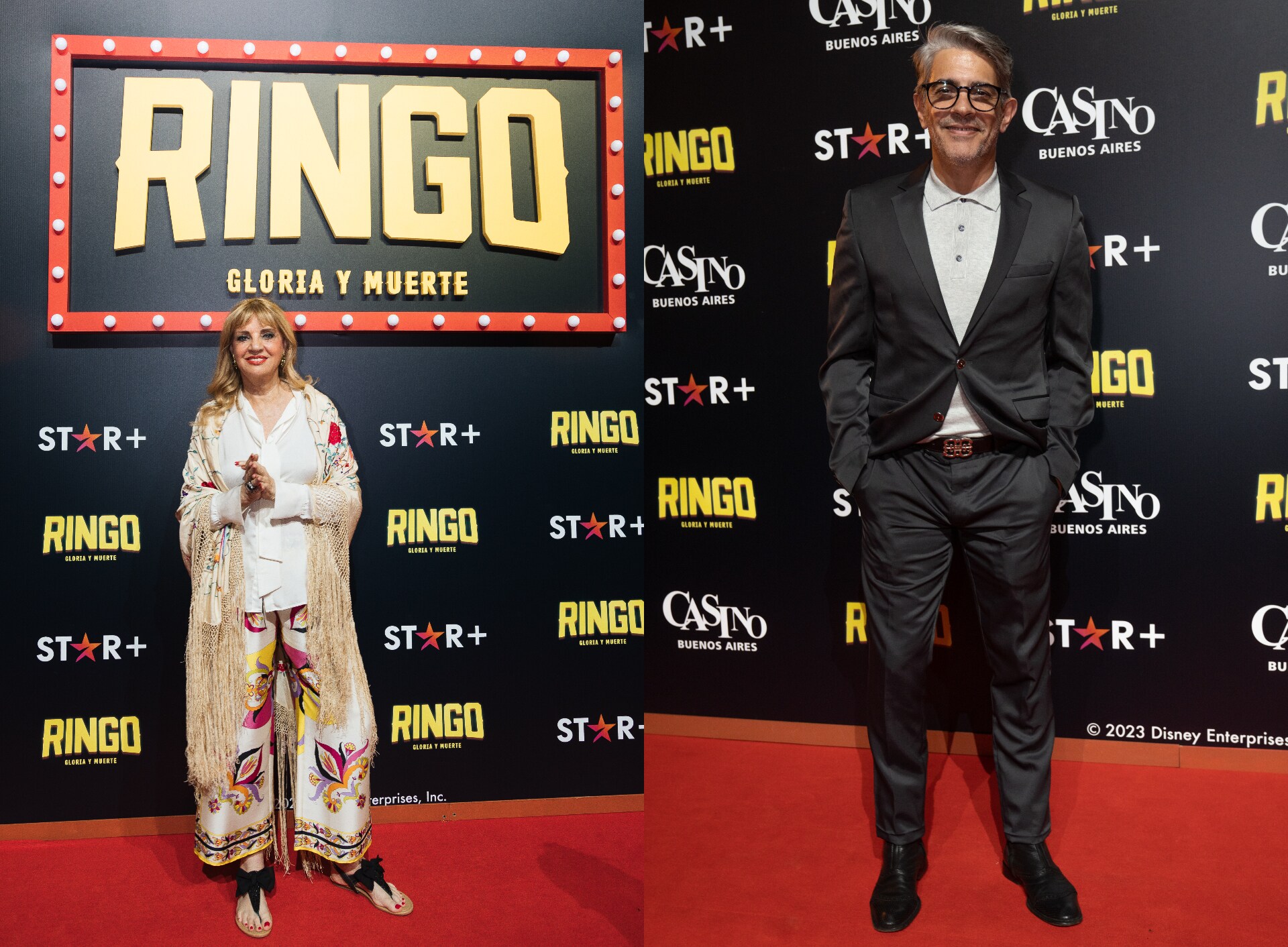 Teté Coustarot y Pablo Echarri en la alfombra roja de Ringo: Gloria y Muerte. Teté Coustarot y Pablo Echarri en la alfombra roja de Ringo: Gloria y Muerte.