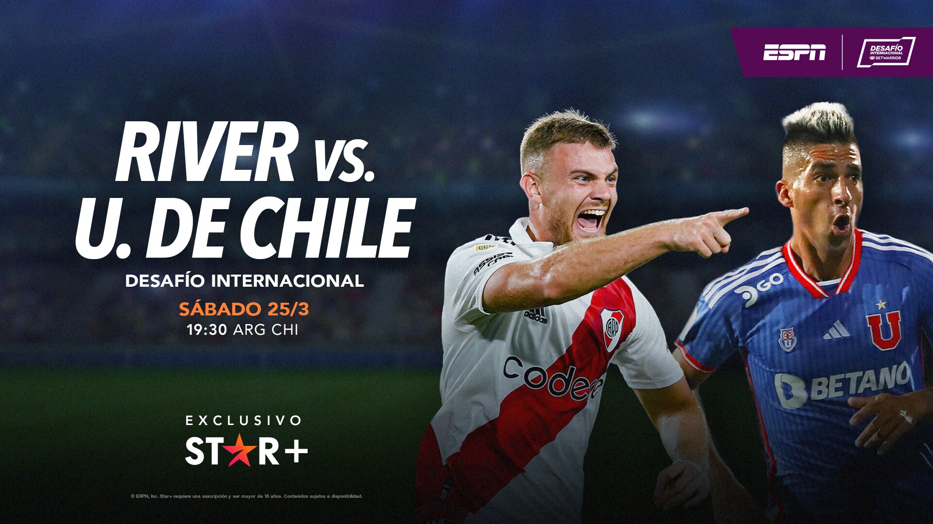 River Plate vs. Universidad de Chile: dónde ver online y en vivo el partido amistoso por el Desafío Internacional Betwarrior 
