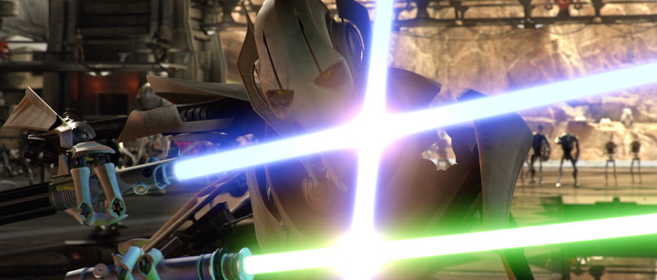 General Grievous with his lightsabers.