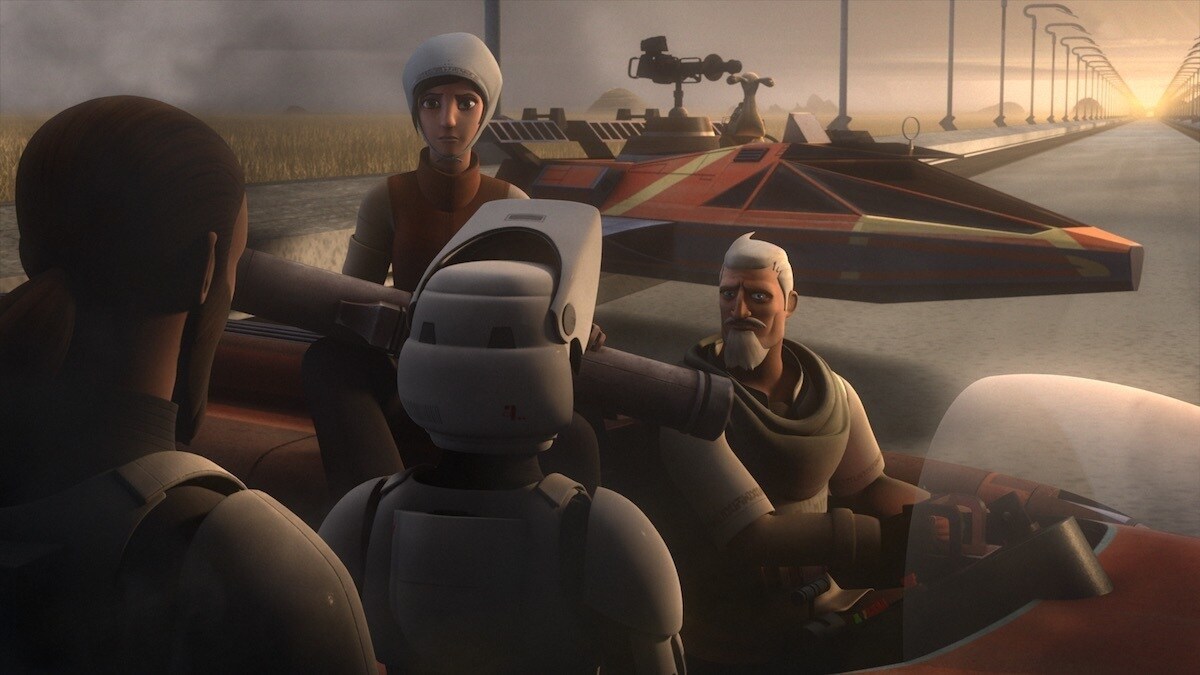Ryder Azadi pilotting a speeder for Kanan Jarrus and Ezra Bridger Ryder Azadi pilotting a speeder for Kanan Jarrus and Ezra Bridger
