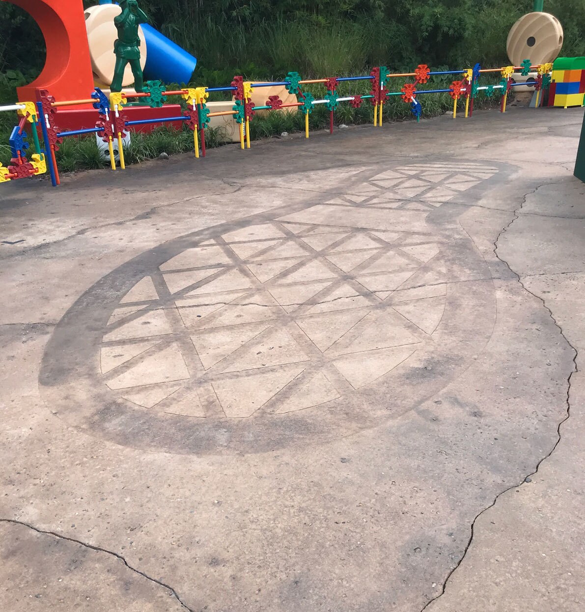 Andy's Footprint in Toy Story Land in Walt Disney World