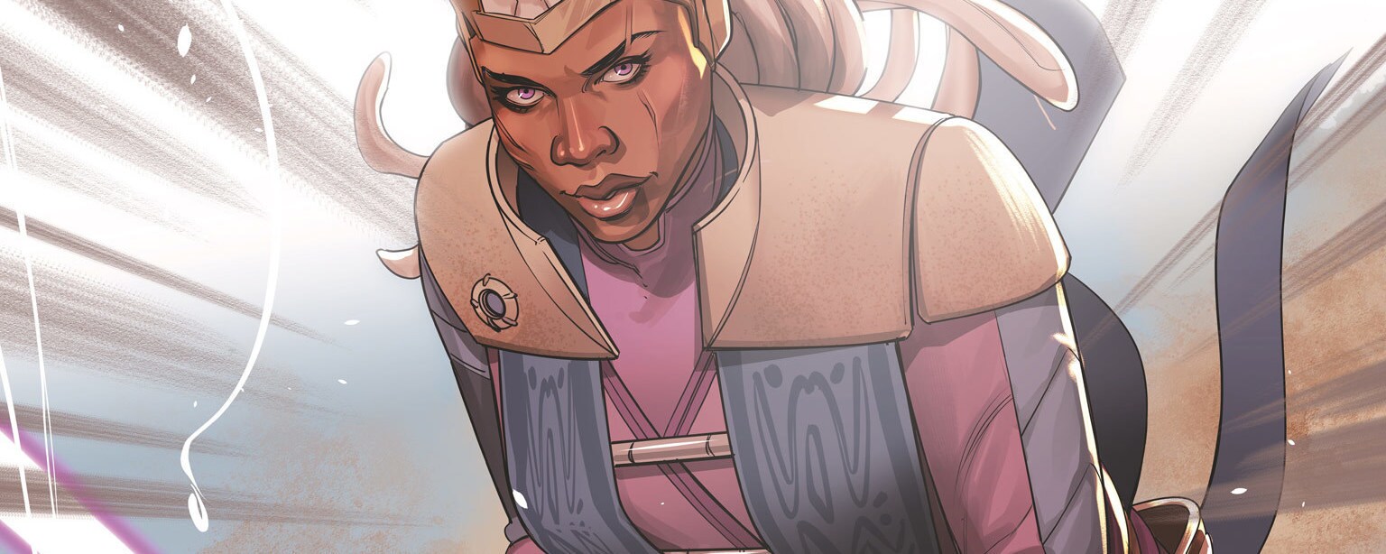 Ty Yorrick on the cover of Star Wars: The High Republic - Saber for Hire