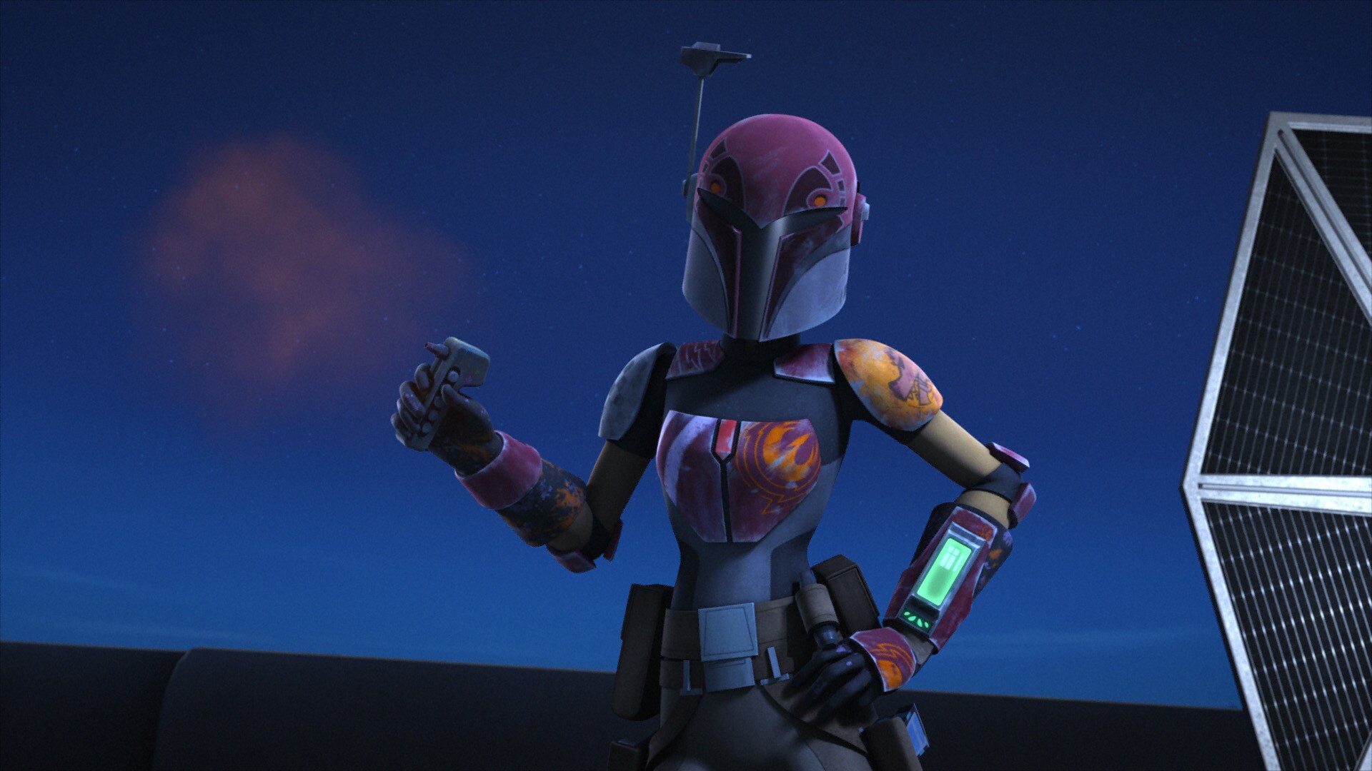 Sabine expressed herself with ever-evolving hairstyles and one-of-a-kind armor.