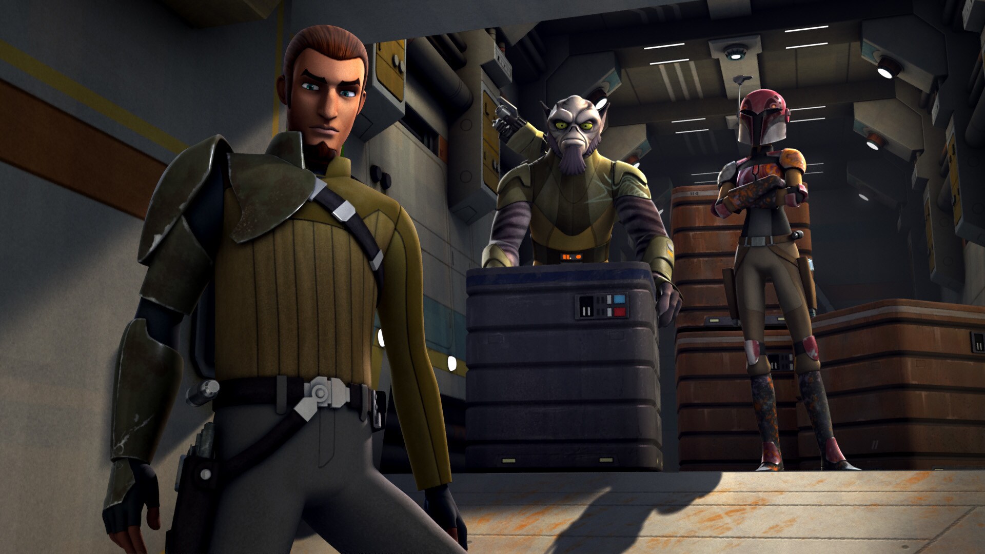 Sabine took odd jobs as a bounty hunter to survive before joining the Ghost crew.