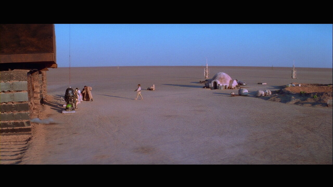 The Jawa sandcrawler stopped at the farm owned by Owen and Beru Lars, where the Jawas herded the ...