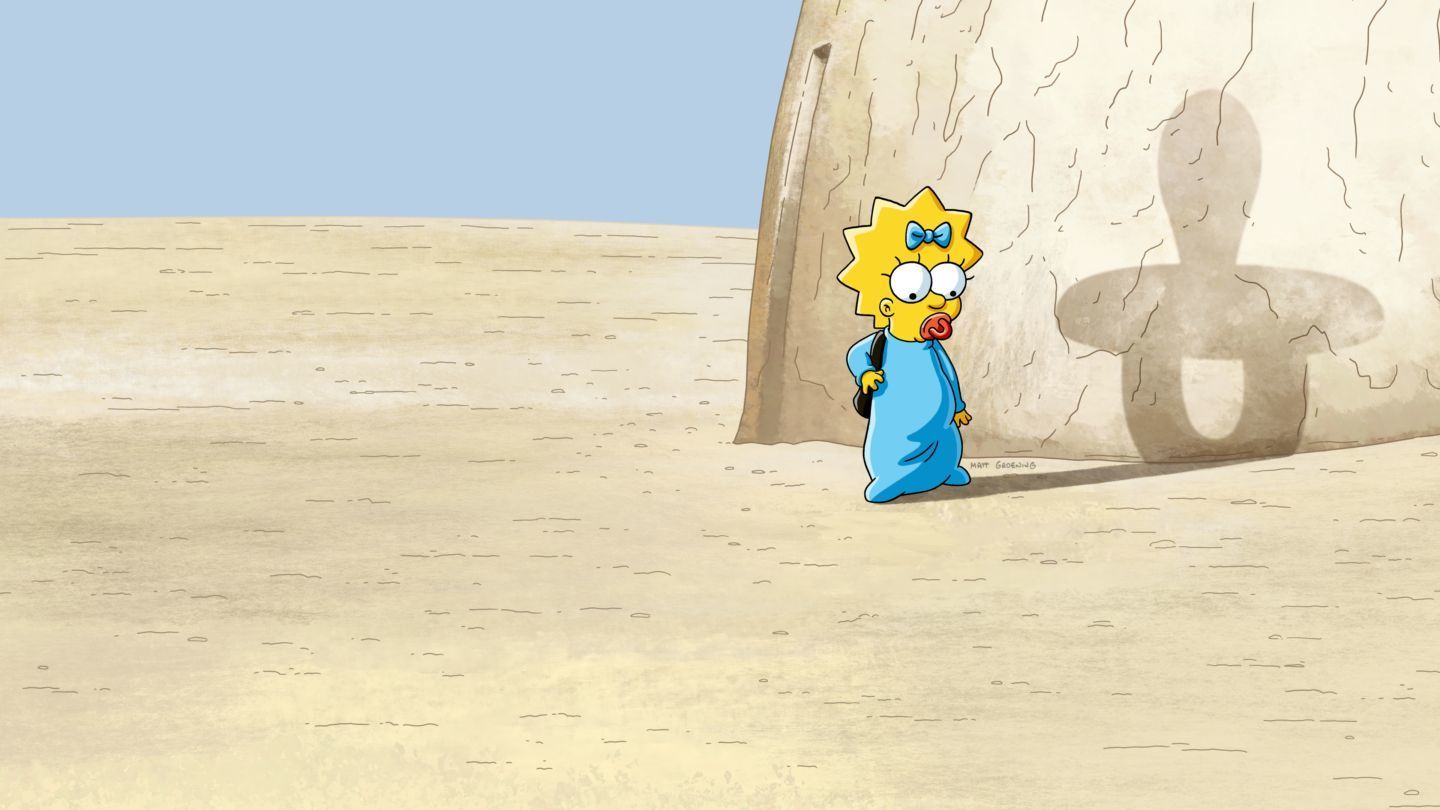 Os Simpsons no universo Star Wars: as aventuras de Maggie em O Despertar com Força da Soneca