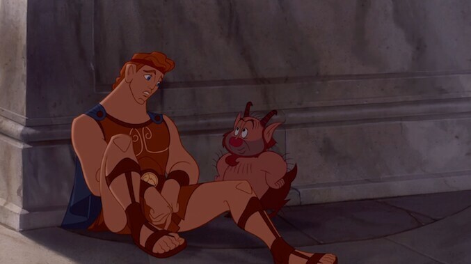 Hercules and Phil in the animated movie "Hercules"