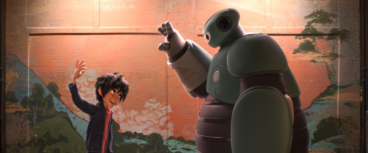 Baymax and Hiro from the animated movie "Big Hero 6"