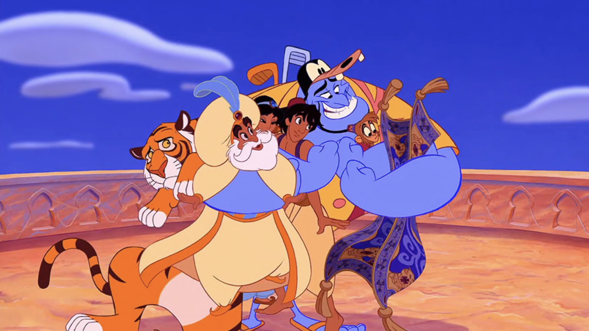 Abu Aladdin Pet monkey Princess Jasmine, rajah aladdin, mammal, food png
