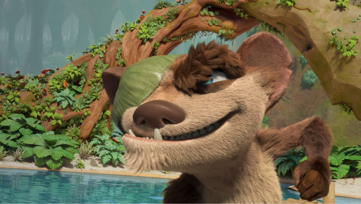 Buck Wild has an intent look in his eye in The Ice Age: Adventures of Buck Wild