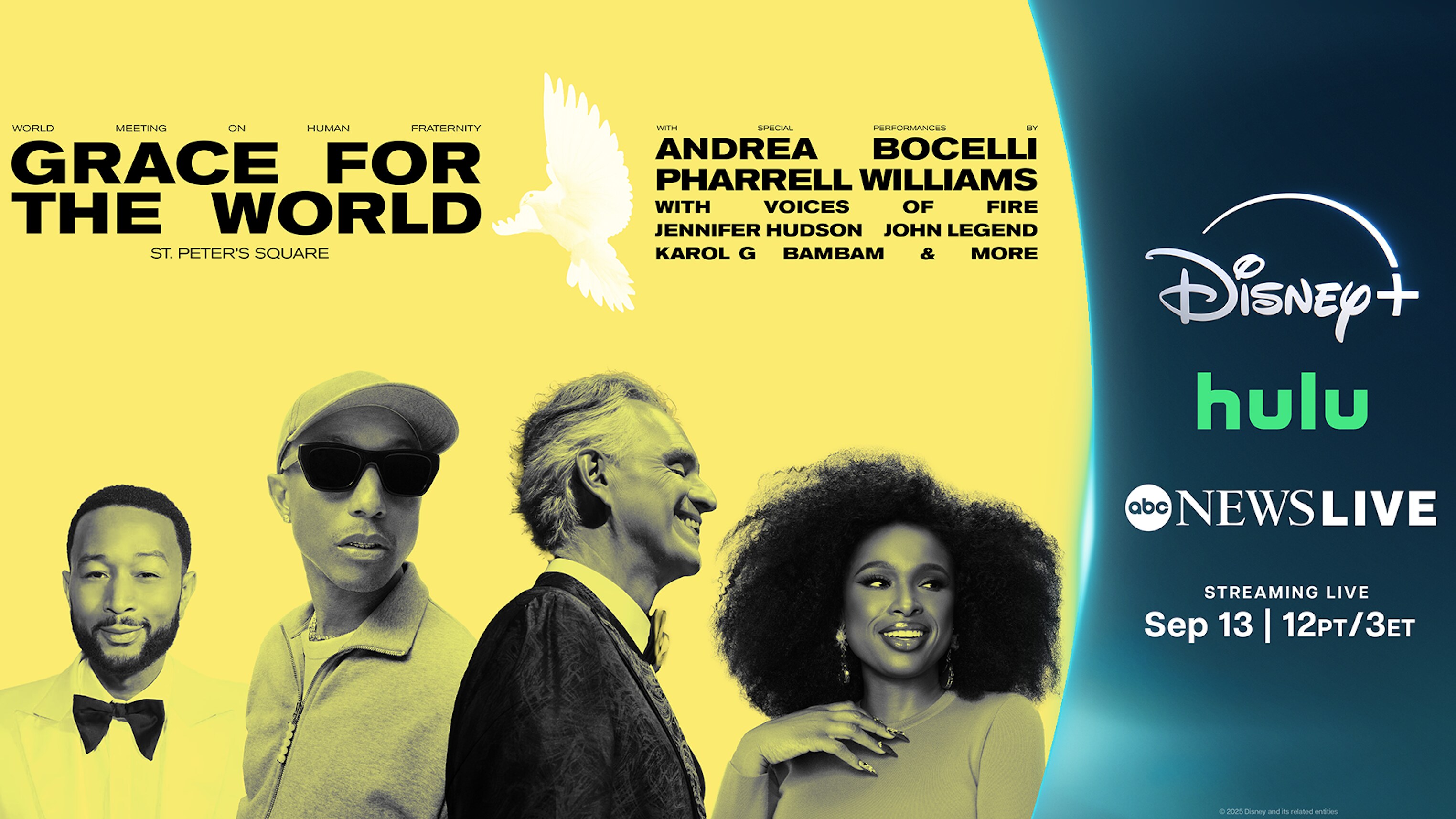 Jennifer Hudson and BamBam Join Grace for the World Concert in Vatican City