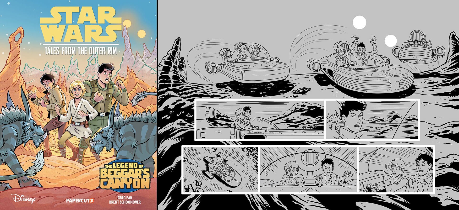 The Legend of Beggar’s Canyon by Greg Pak and illustrated by Brent Schoonover cover and illustration