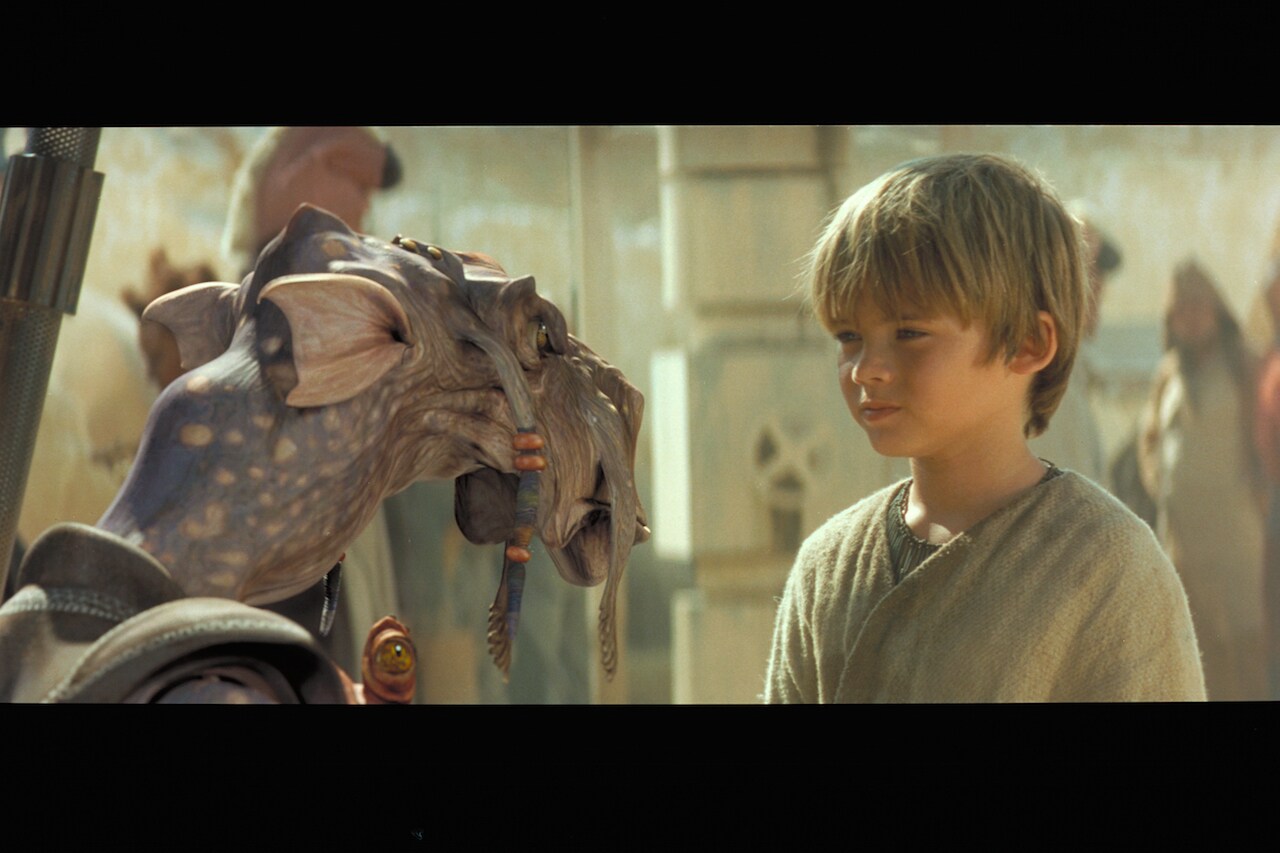 Anakin Skywalker intervened and saved Jar Jar, warning Sebulba that the Gungan was an important o...