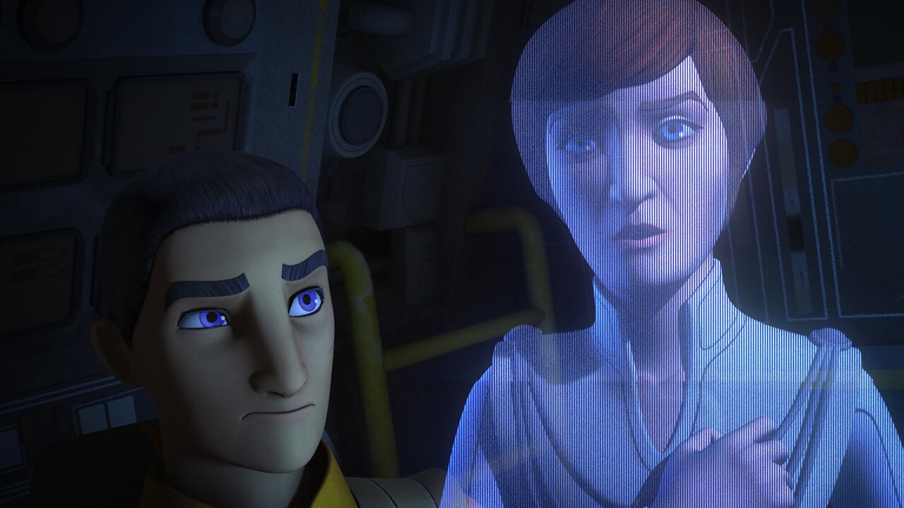 Ezra and the crew watch Mon Mothma's daring speech before the Senate, condemning the Emperor's ty...