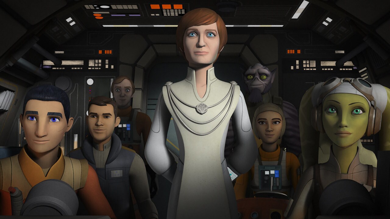 Suddenly, many ships emerge from hyperspace. "This, my friends -- this is our Rebellion," Mothma ...
