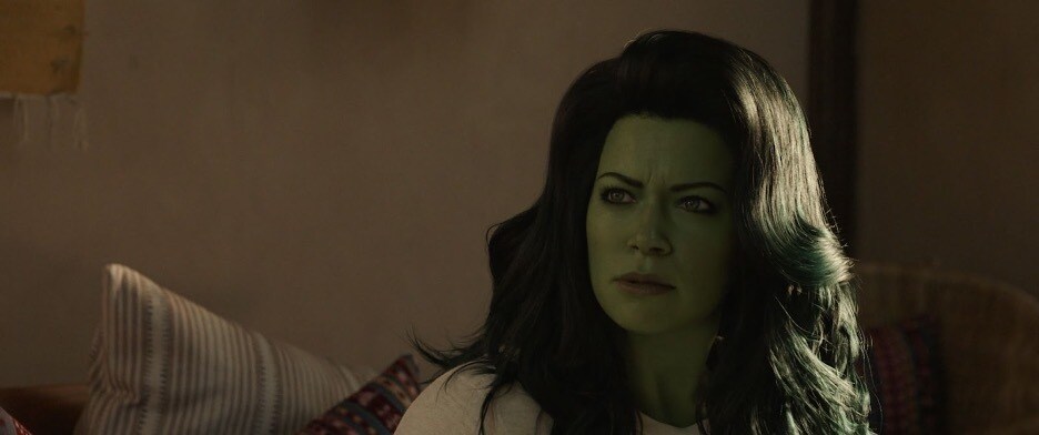 She-Hulk looks annoyingly in Marvel Studios' She-Hulk: Attorney at Law