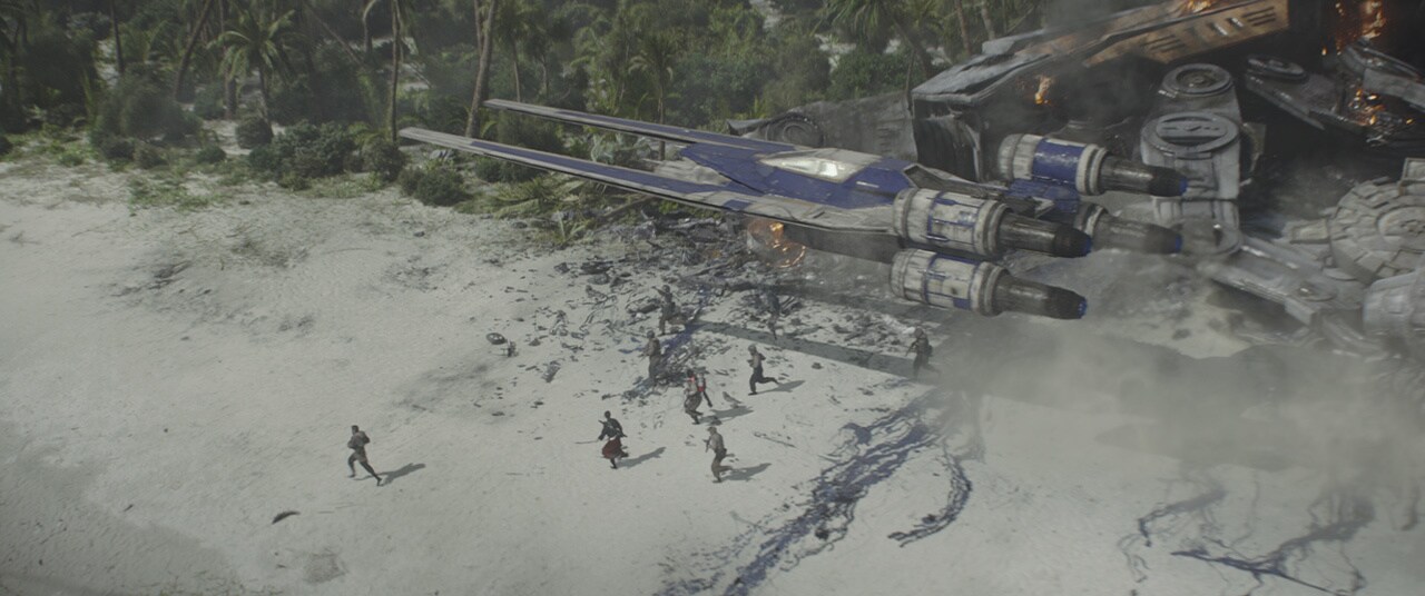 A U-wing landing at the Battle of Scariff