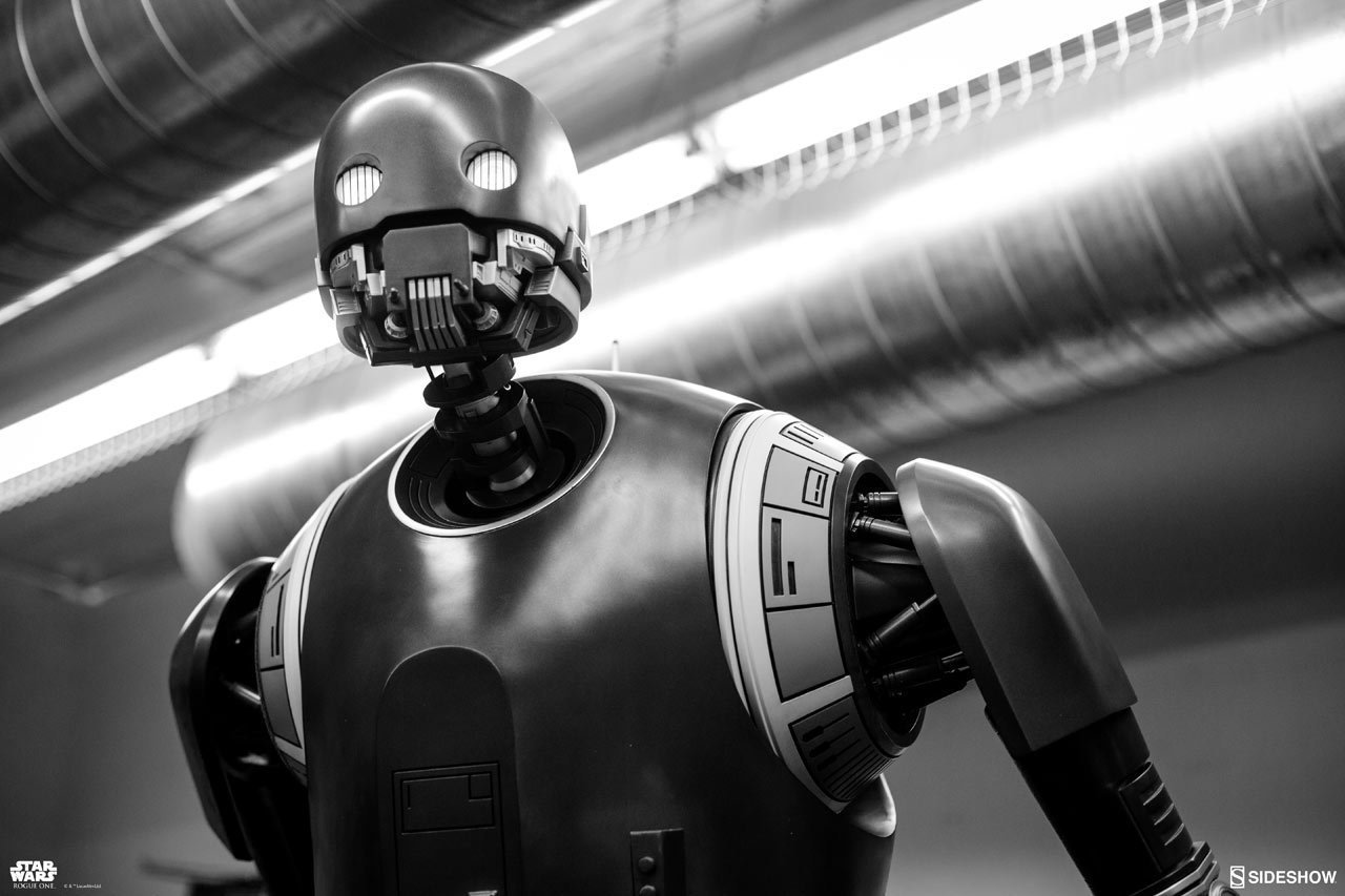 Sideshow Collectibles' 1:1 scale K-2SO figure from San Diego Comic-Con 2017.