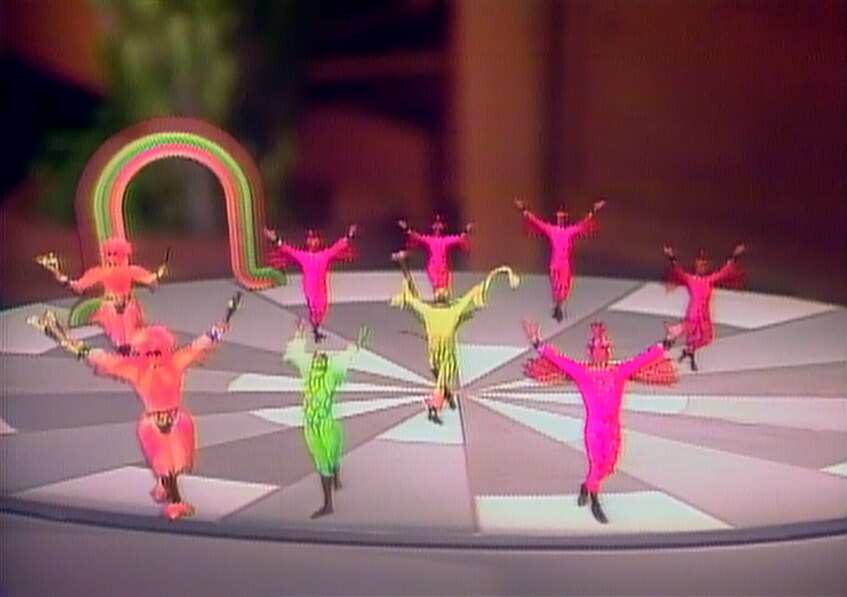 The holographic circus troupe from The Star Wars Holiday Special.