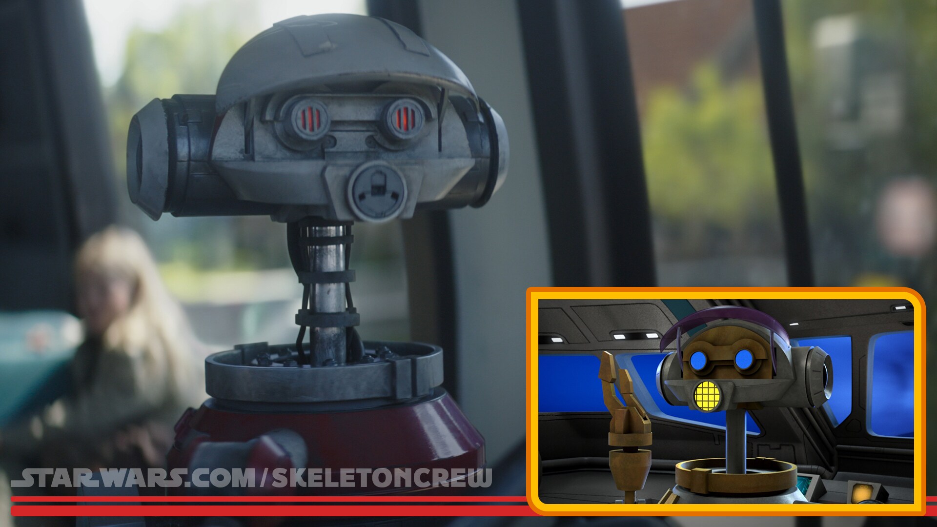 The droid driver at the controls of the school tram is an RX-Series pilot droid. A similar model,...