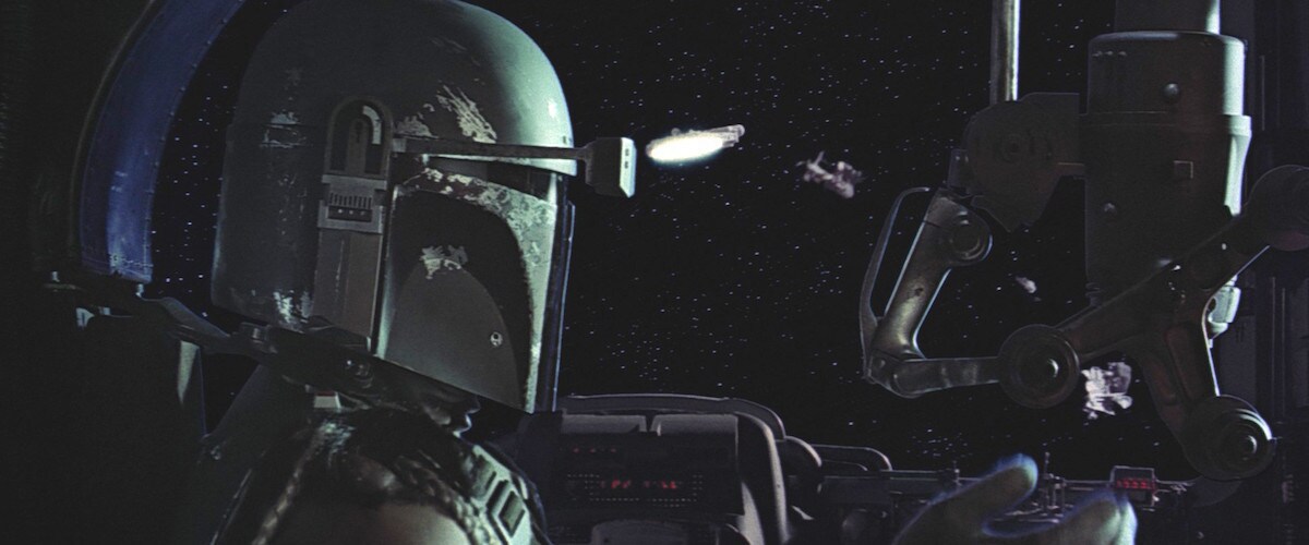 Boba Fett pilotting Slave I