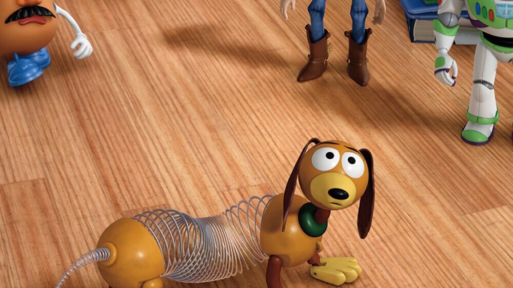 Animated character Slinky Dog from the movie "Toy Story"