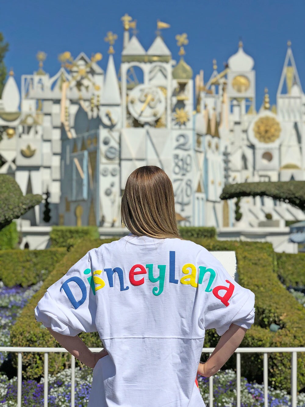 Model wearing the colorful new Spirit Jersey