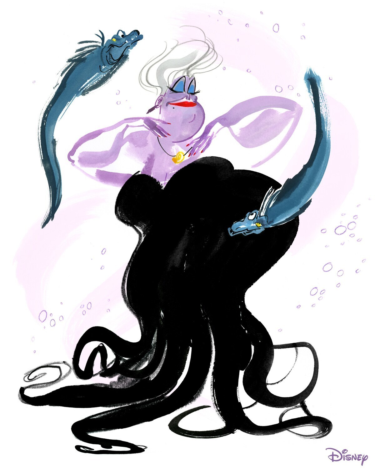 Ursula with Flotsam and Jetsam