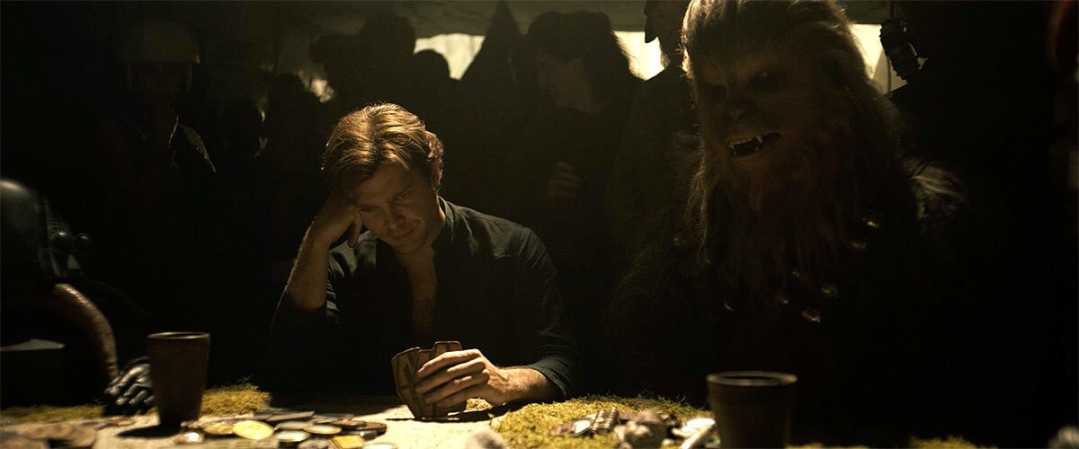 Han Solo and Chewbacca gambling on Numidian Prime