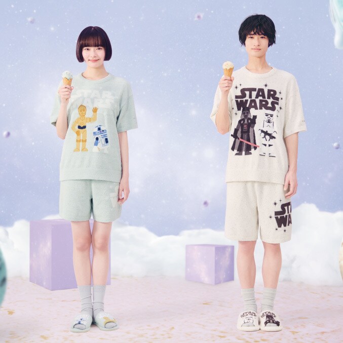 GELATO PIQUE ラベンダー 星柄 セットアップ STAR WARSの銀河や惑星を、【gelato pique(ジェラート ピケ)】らしく