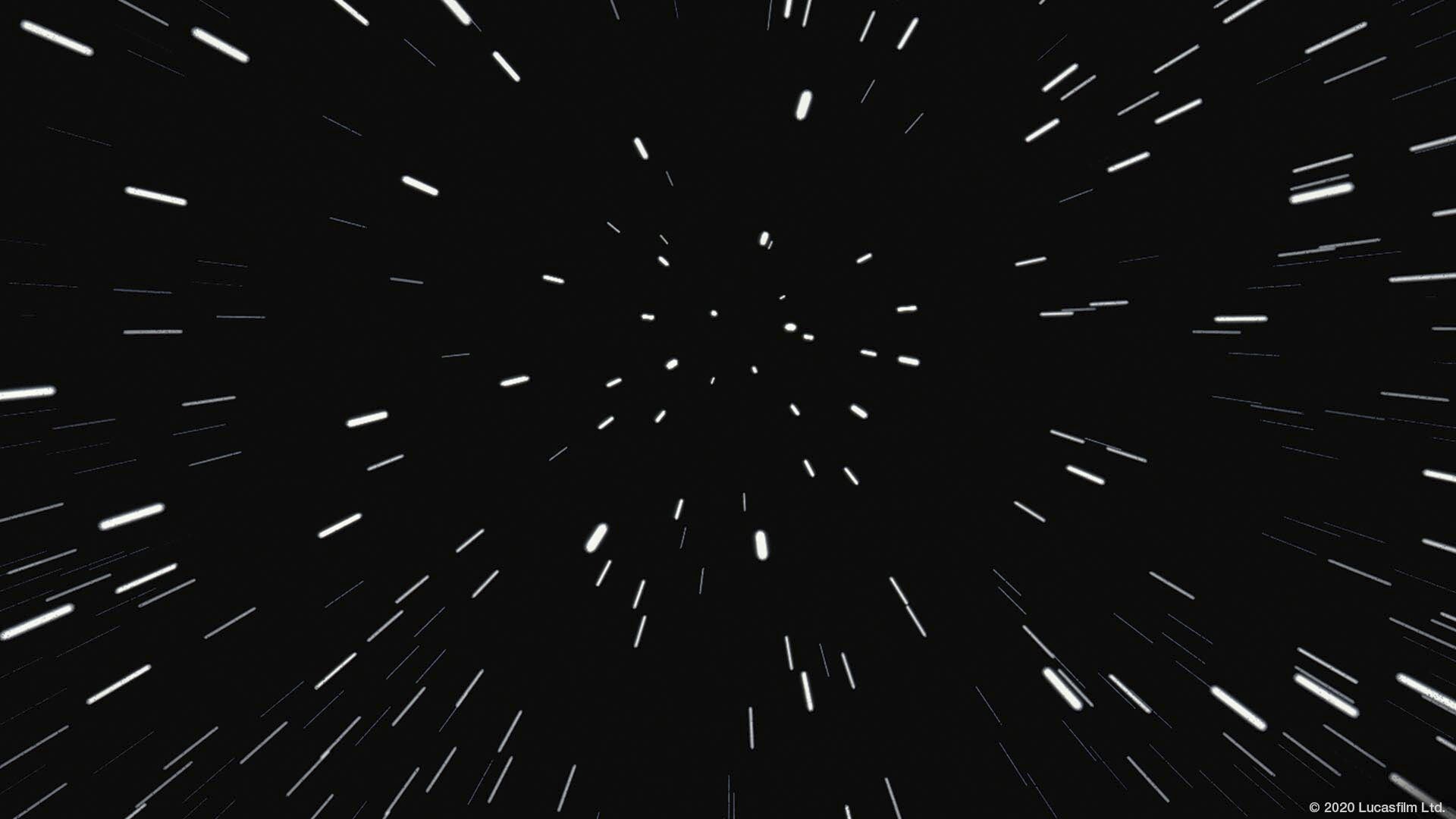 Star Wars virtual background: lightspeed