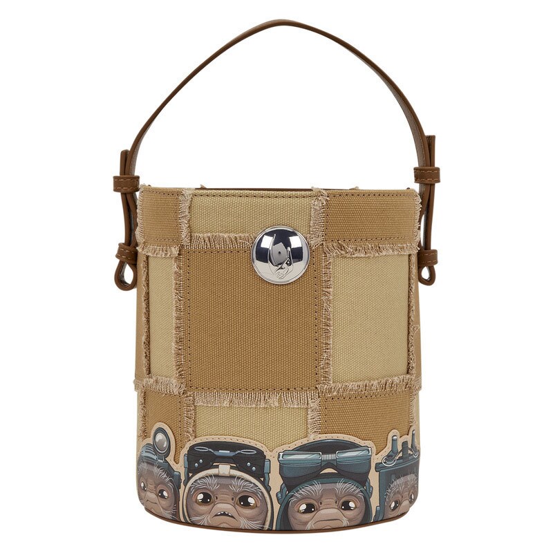 The Mandalorian Grogu & Anzellan Drawstring Bucket Crossbody Bag with Coin Bag by Loungefly