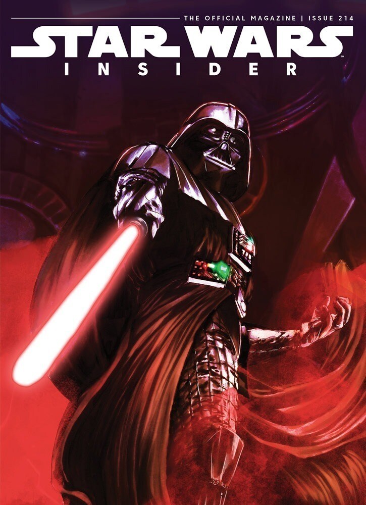 Darth Vader on the cover of Star Wars Insider #214.