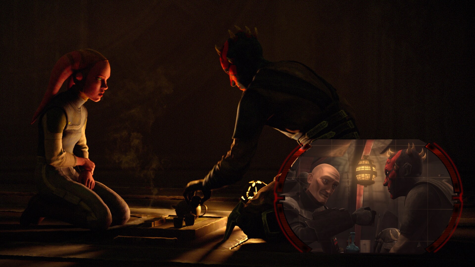 Maul shares cassius tea with Devon Izara.