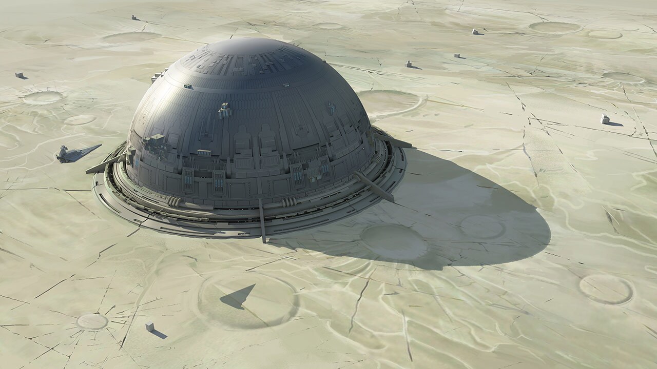 The design for Sundari, the Mandalorian capital, stems from George Lucas’ suggestion of using a t...