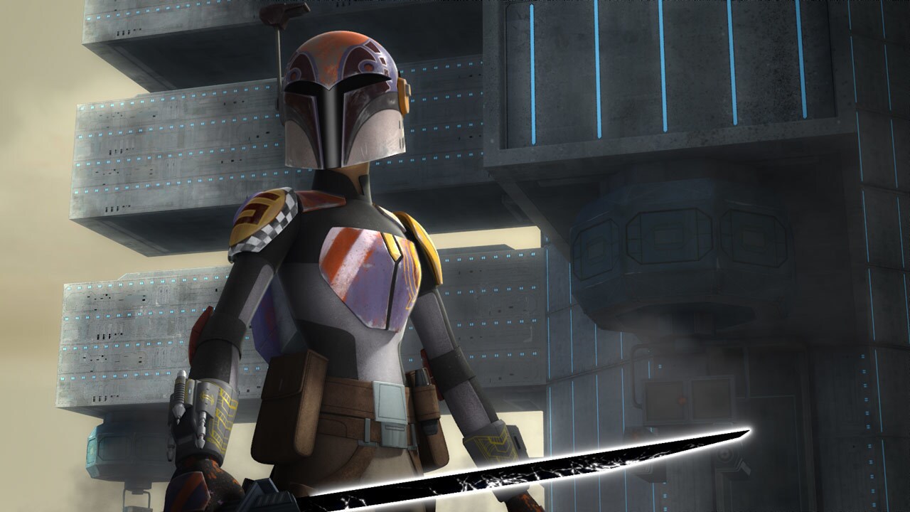An earlier iteration of the story had Sabine “knighting” her Mandalorian soldiers with the darksa...