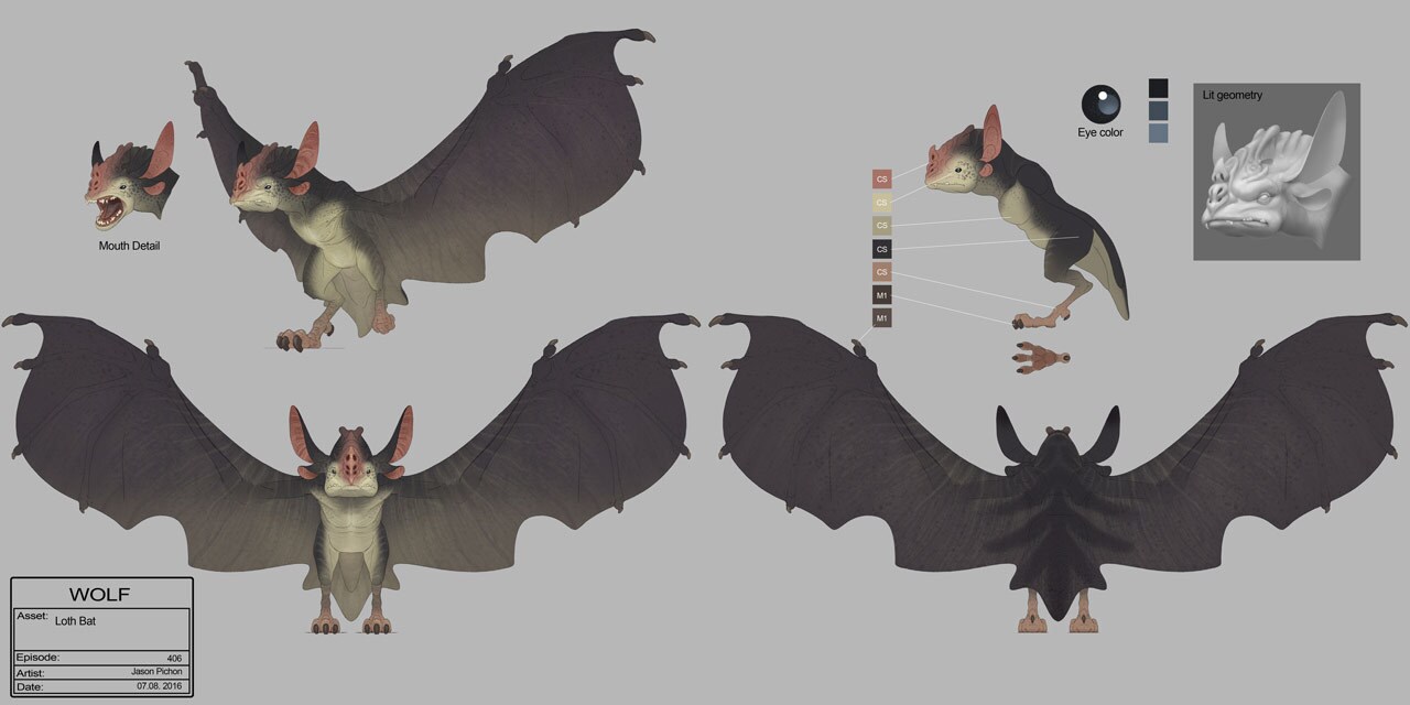 Loth-bat concept art by Jason Pichon.