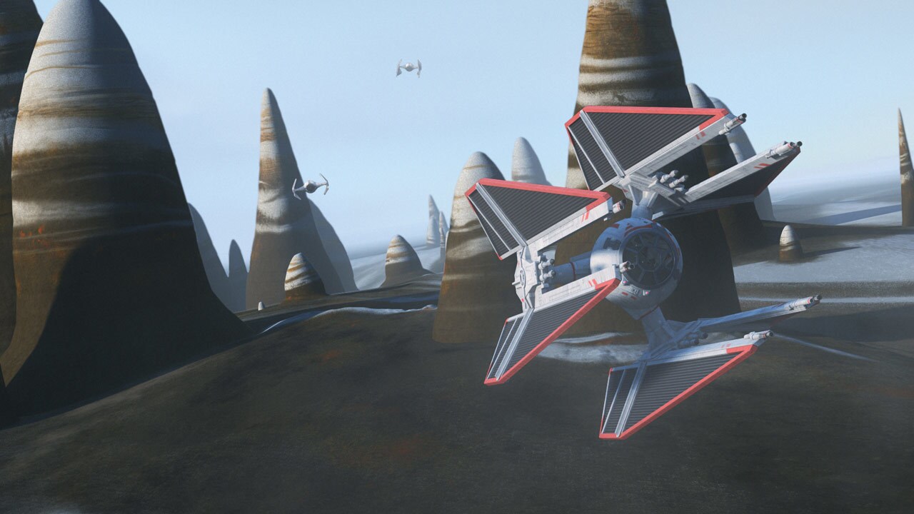 Aside from the new paint accents, the TIE defender seen in the episode features some geometry cha...