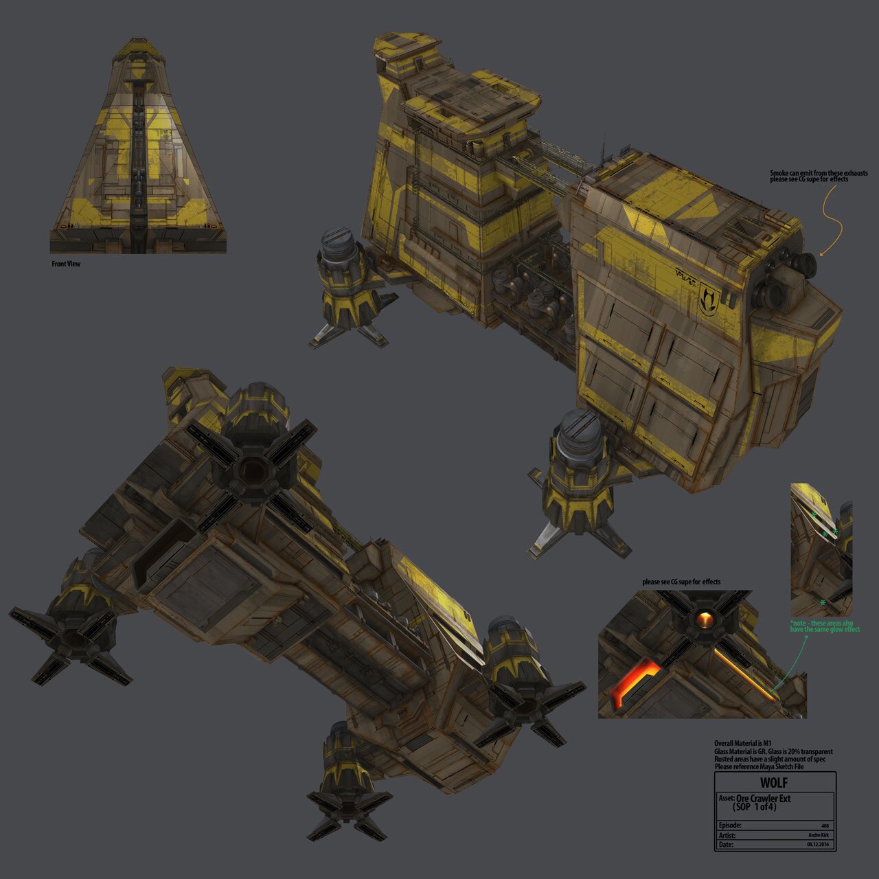 Ore crawler (ext.) concept art by Andre Kirk.