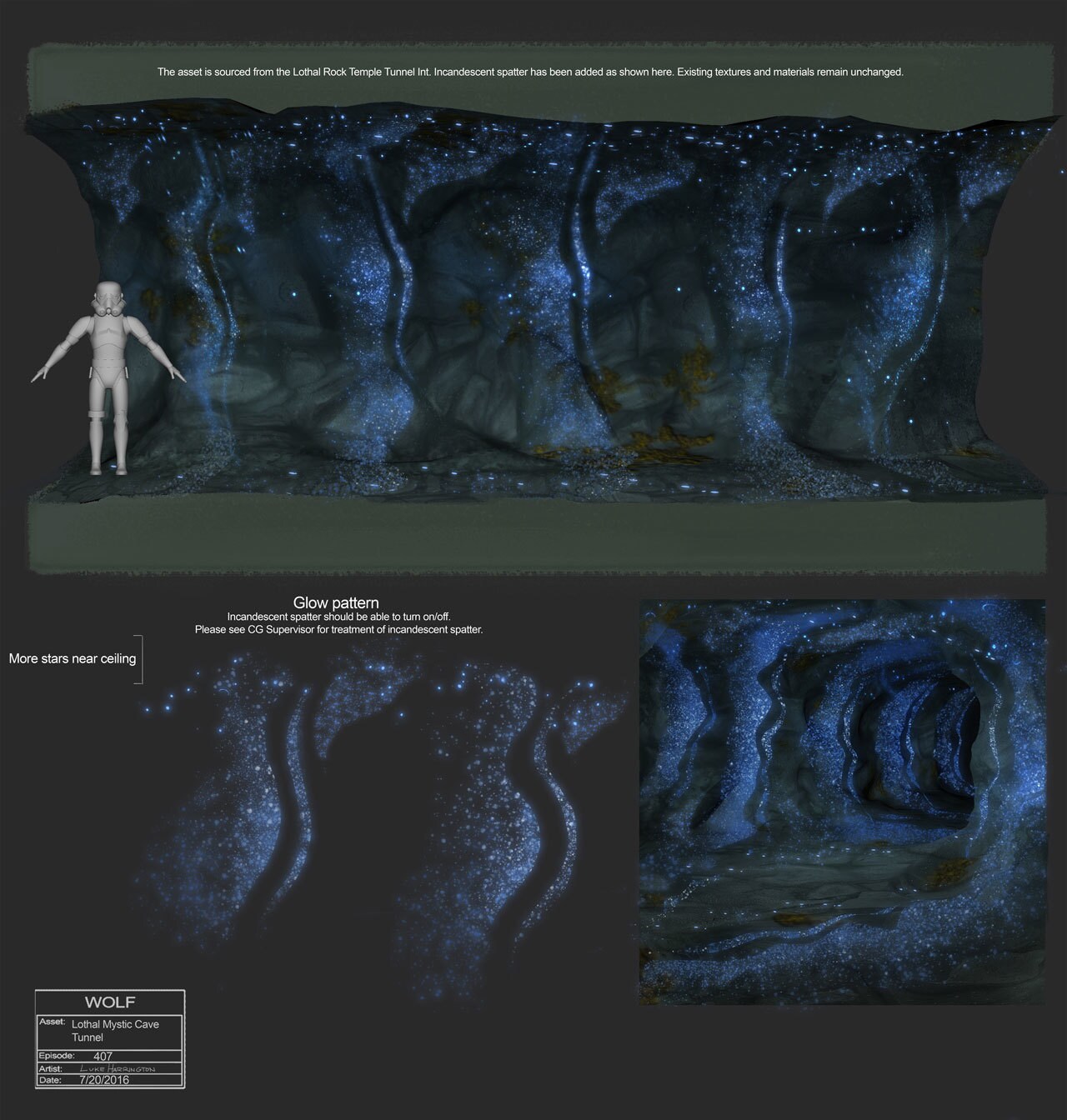 Lothal mystic cave tunnel concept art by Luke Harrington.