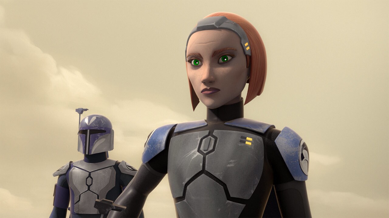 Bo-Katan, a legendary Mandalorian, arrives with intel that Sabine’s father is not at this locatio...
