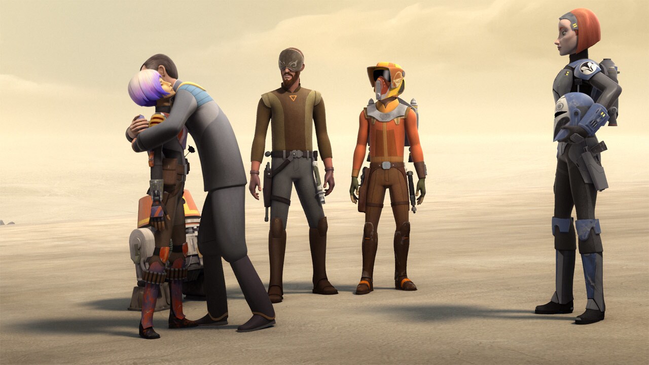 Sabine and her father reunite in a warm embrace. “You are my daughter,” he says.