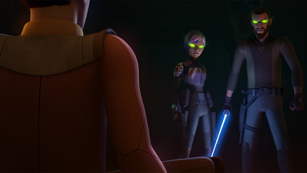 Possessed Sabine and Kanan face Ezra