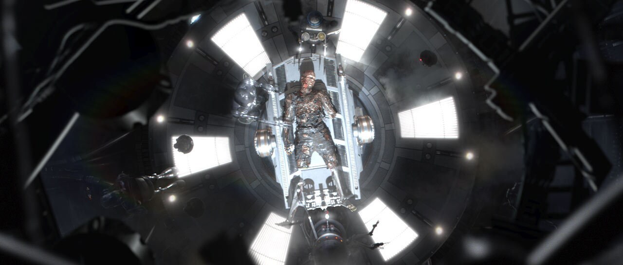 Darth Vader on the operating table.
