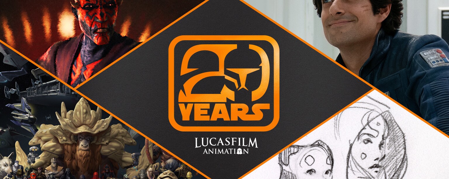 A collage of attractions at the Lucasfilm Animation pavilion at SDCC 2025