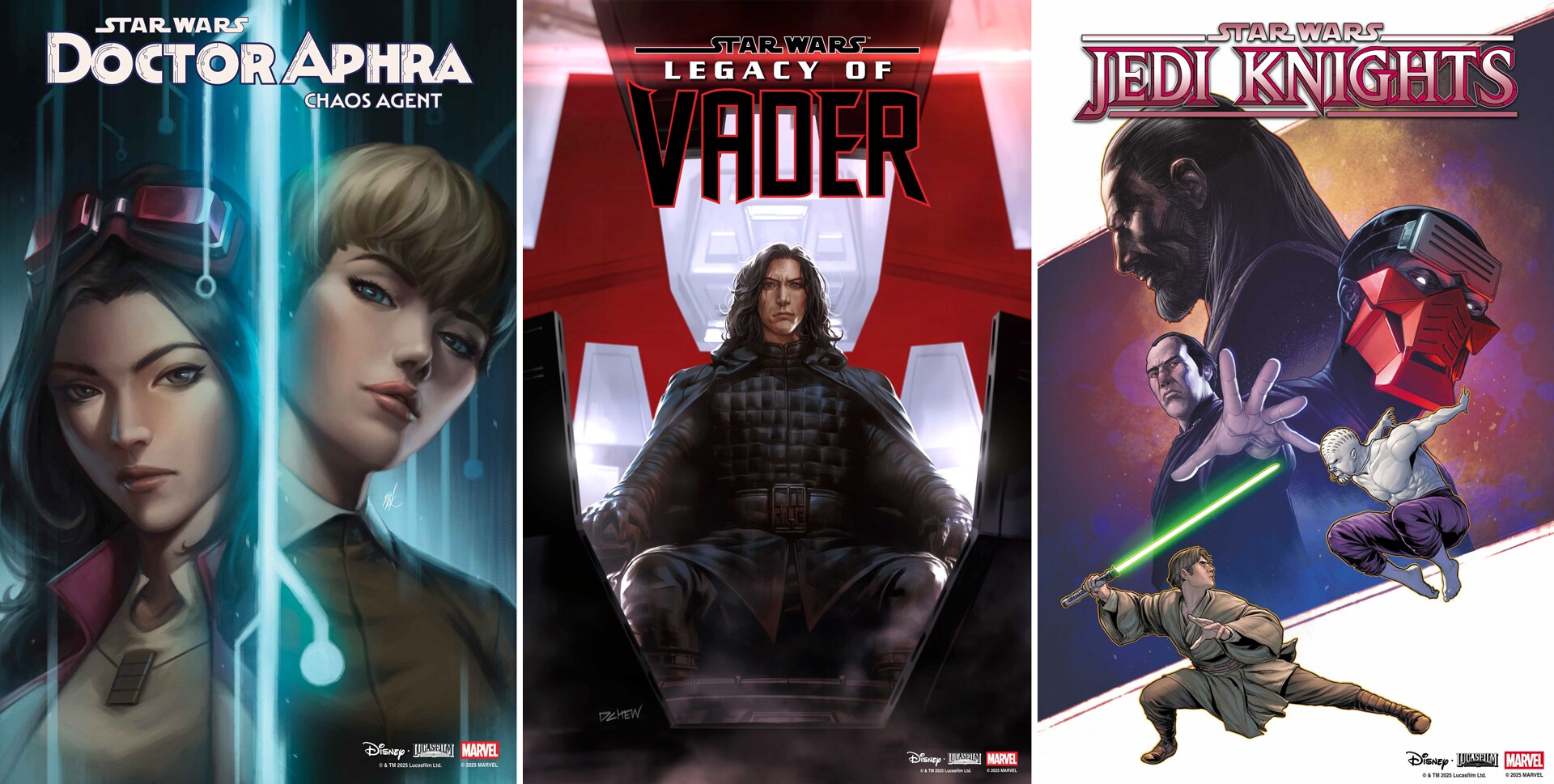 Doctor Aphra, Legacy of Vader, and Jedi Knights cover reveals