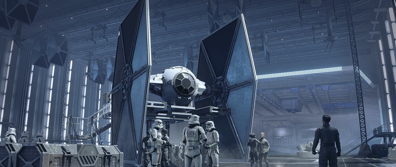 Star Wars: Squadrons TIE hangar