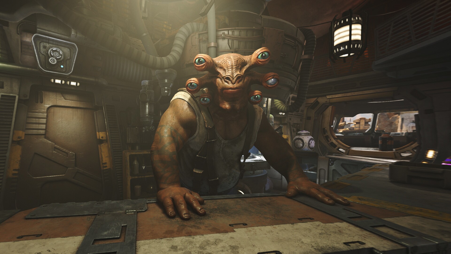 Screenshot from Star Wars: Tales from the Galaxy’s Edge – Enhanced Edition featuring Seezelslak i...