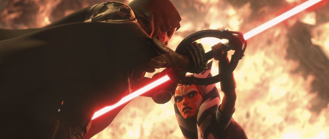 The Inquisitor and Ahsoka duel