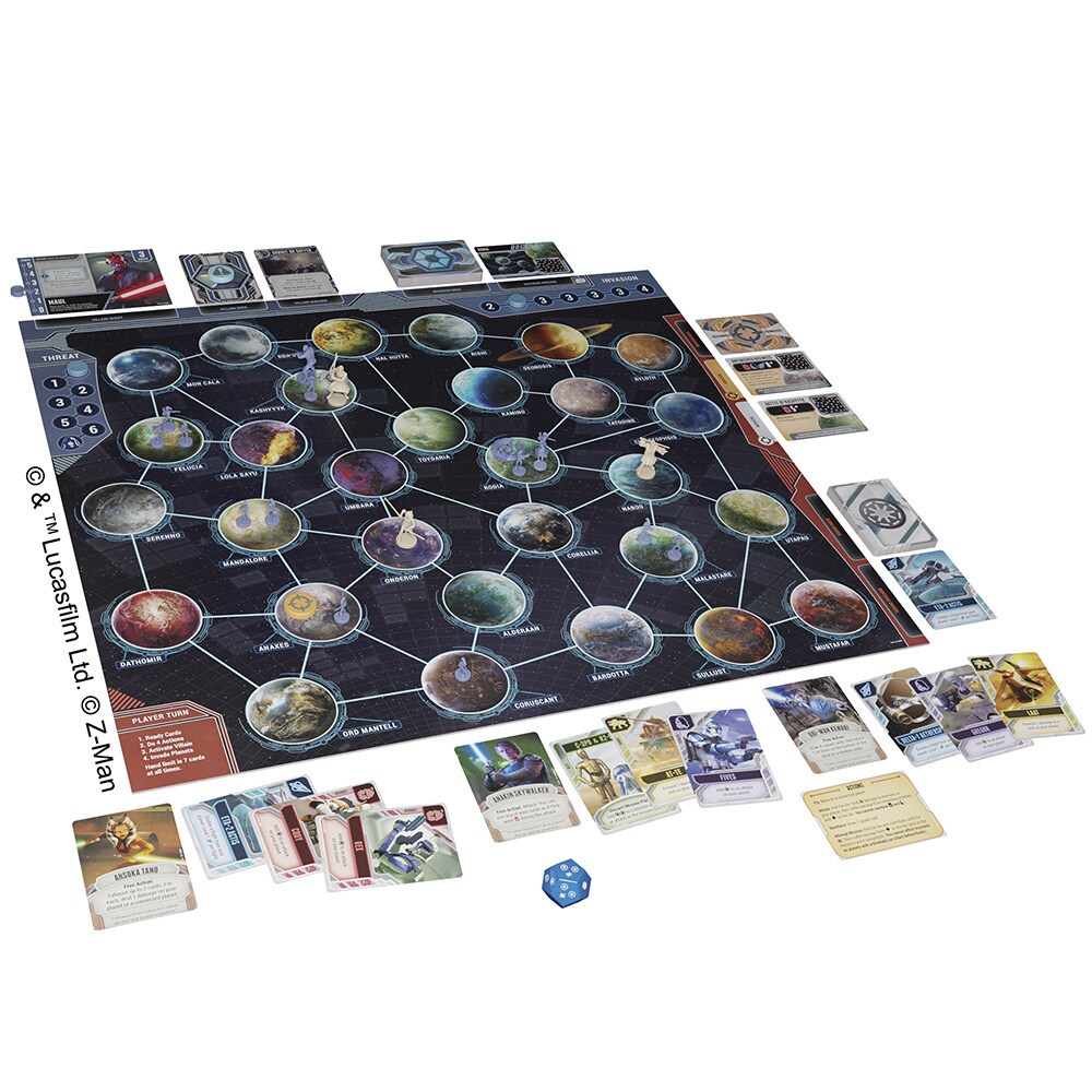 Star Wars The Clone Wars tabletop game board